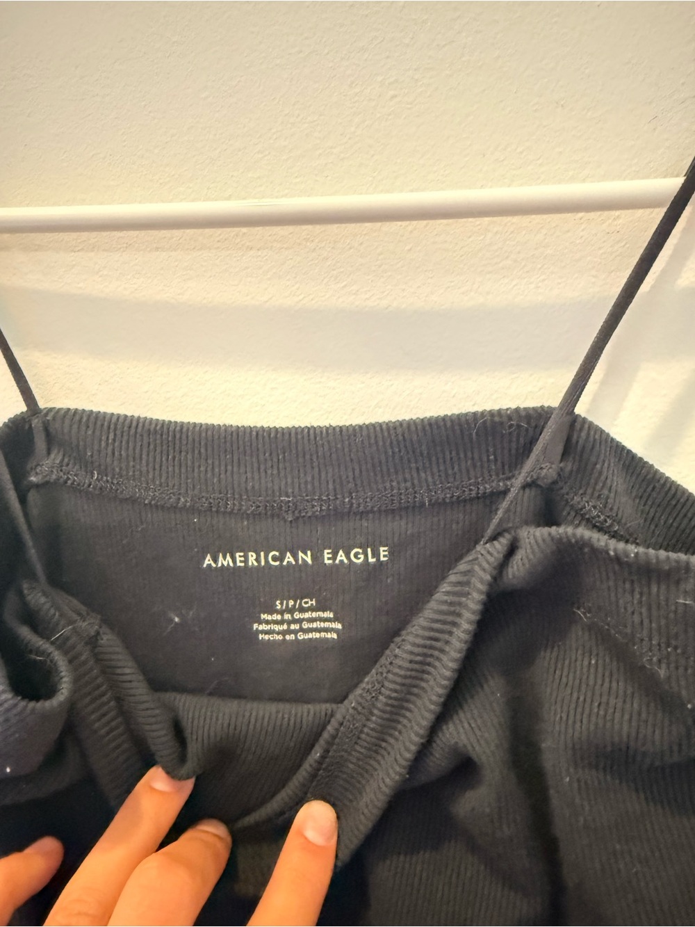 American Eagle Outfitters Black Ribbed Cami Tank